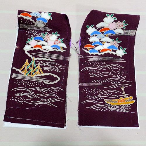 左右表袖が縫い終わる画像