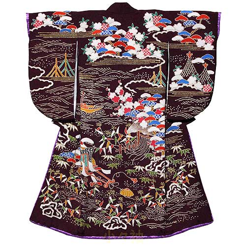 染めミニチュア着物