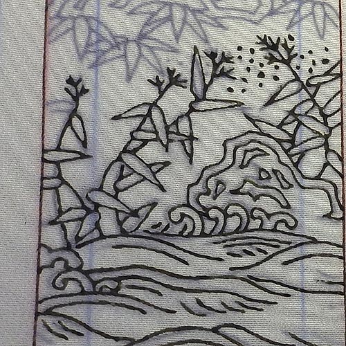 白糊糸目描き始め